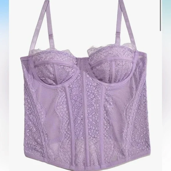 Francesca’s Lavender Lace corset top - Picture 1 of 4
